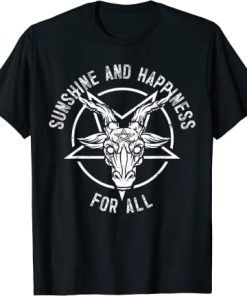 Gothic Heavy Metal Dark Rock Sunshine And Happiness For All T-Shirt AI