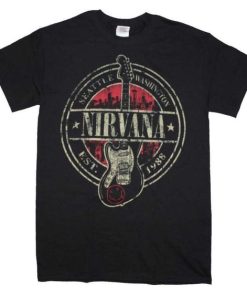 Nirvana Established 1988 Guitar Stamp T Shirt AI