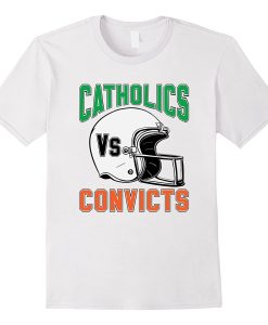Catholic Convicts NFL Helmet T-shirt AI