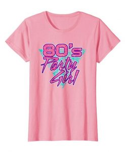 80’s Party Girl Pink Tshirt AI