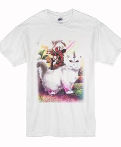 Deadpool And Cat Unicorn T Shirt AI