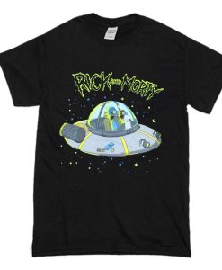 Rick and Morty UFO Spaceship Outer Space T Shirt AI