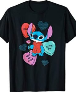 Disney Stitch Funny Candy Hearts Valentine’s Day T-Shirt AI