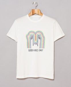 Good Vibes Only Rainbow T-Shirt AI