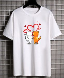 Valentine's Day Cute Couple Cat Love Shirt